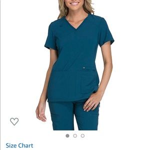 Cherokee flex Caribbean blue scrub set